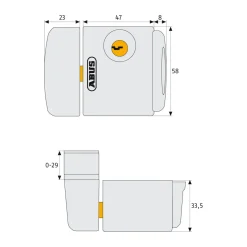 Abus Fensterschloss FTS3003 B CL/DFNLI weiß