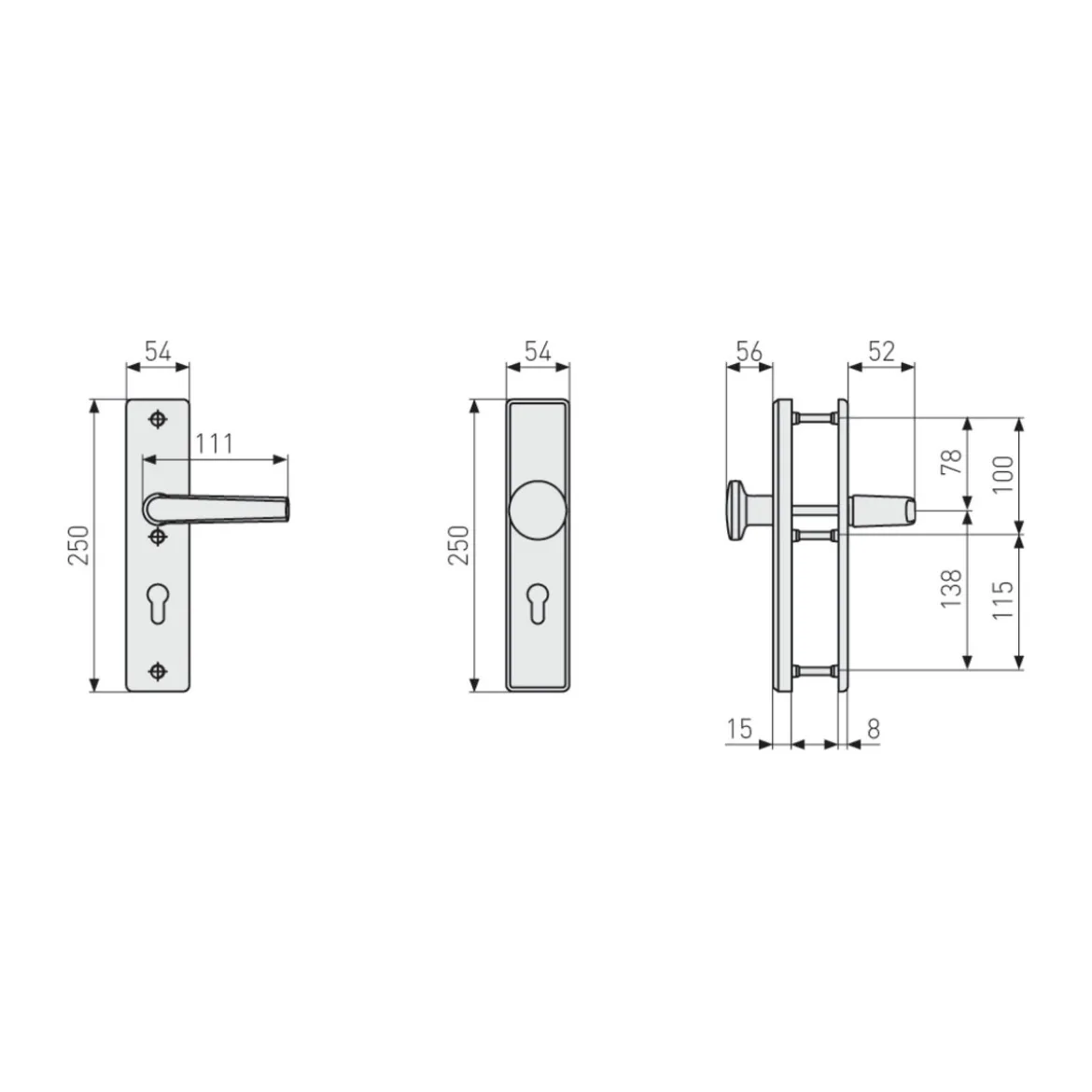Abus Schutzbeschlag KLN 314 F1 beidseitig