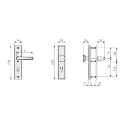 Abus Schutzbeschlag KLN 314 F1 einseitig