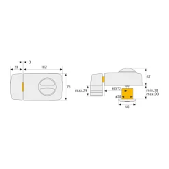 Abus Türzusatzschloss 7010 W