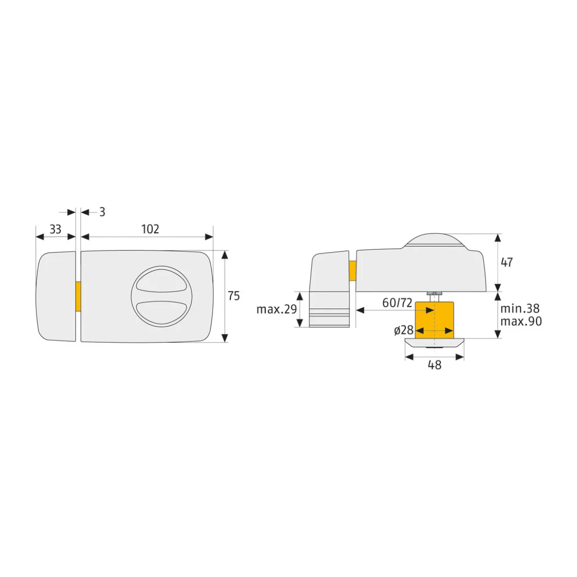 Abus Türzusatzschloss 7010 W