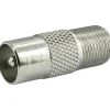 Adapter F-Bu/Koax-St silber