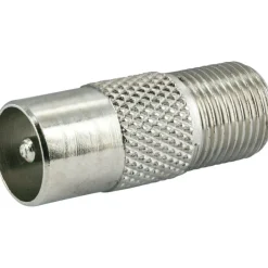 Adapter F-Bu/Koax-St silber