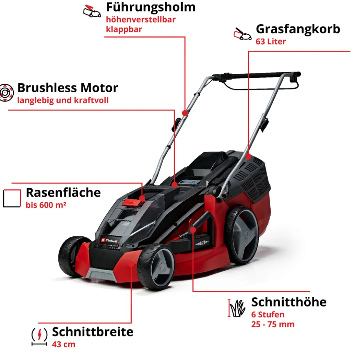 Akku-Rasenmaeher GE-CM 43 Li M Kit