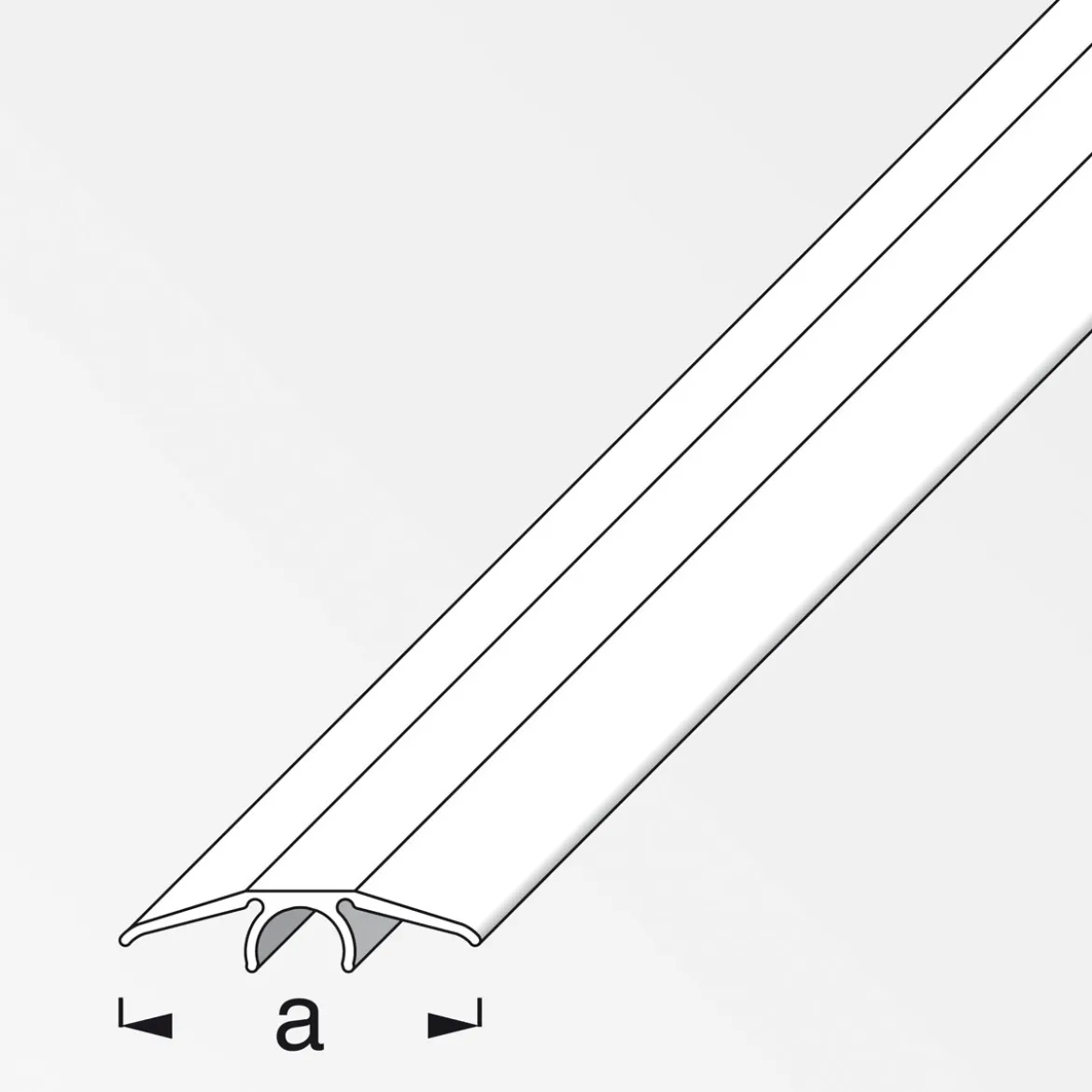 Alfer Übergangsprofil Clipstech 33 mm 1m grau