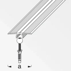 Alfer Übergangsprofil Clipstech-vario 33 mm 0,9m messing