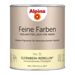 AlpinaBuntlack Feine Farben Lack No 31 Elfenbein-Rebellin edelmatt 750ml