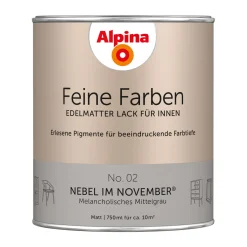 AlpinaBuntlack Feine Farben Lack No 02 Nebel im November edelmatt 750ml
