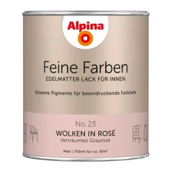 AlpinaBuntlack Feine Farben Lack No 23 Wolken in Rosé edelmatt 750ml