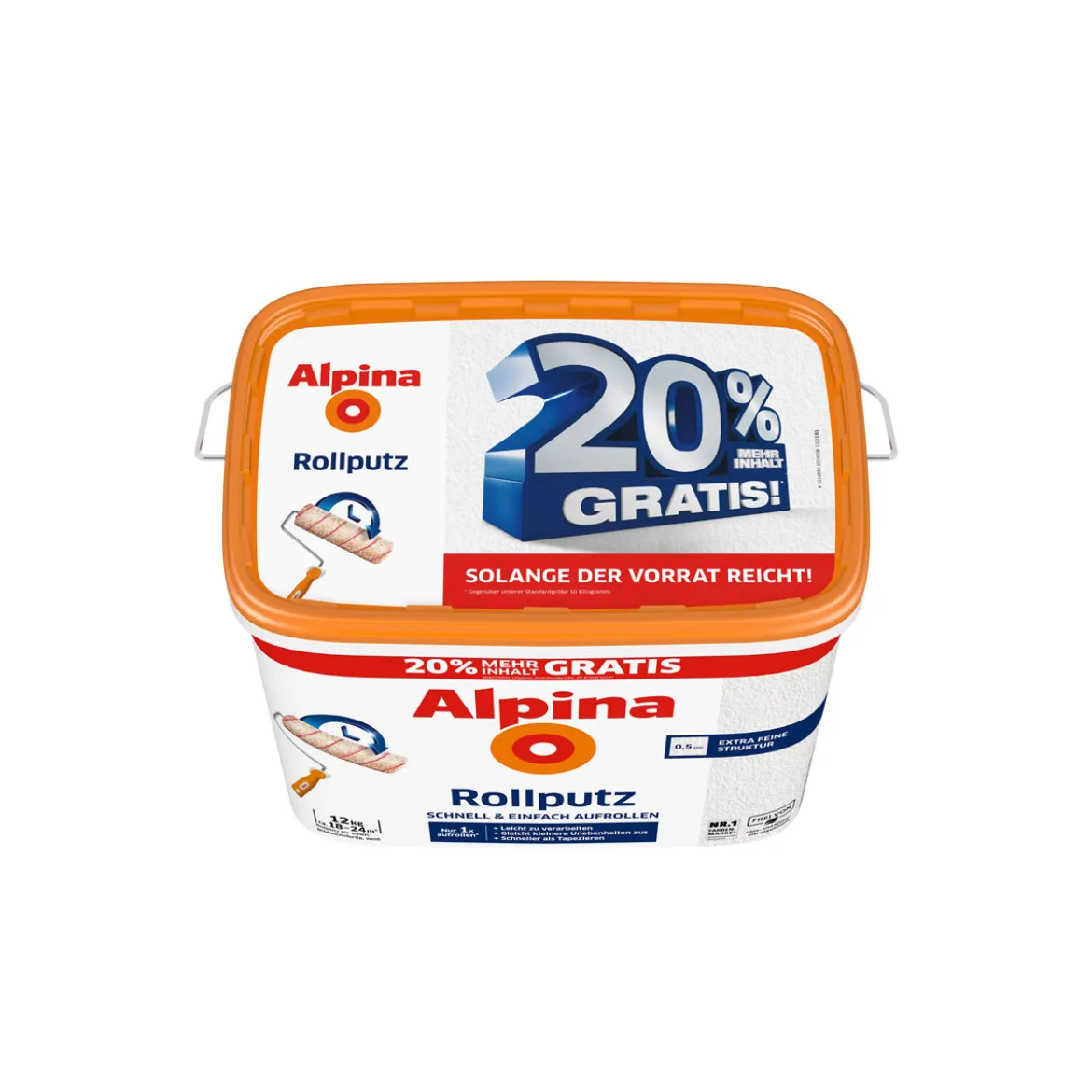 AlpinaRollputz 20Kg zusätzlich 20% GRATIS