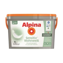AlpinaWandfarbe Sensitiv Wohnweiß 10 L