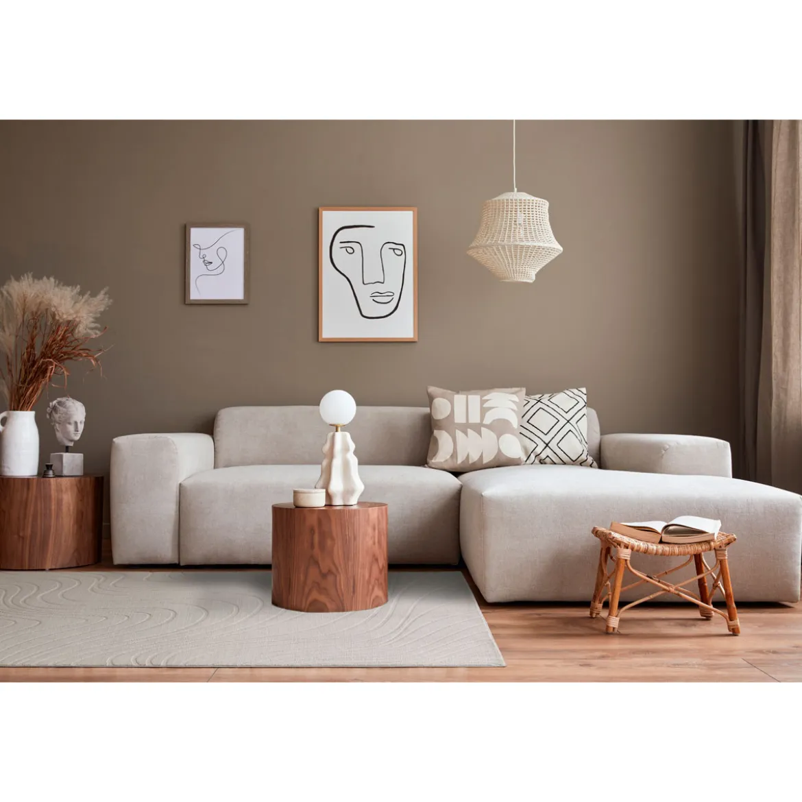 andiamo Teppich Dale 120x170 cm greige