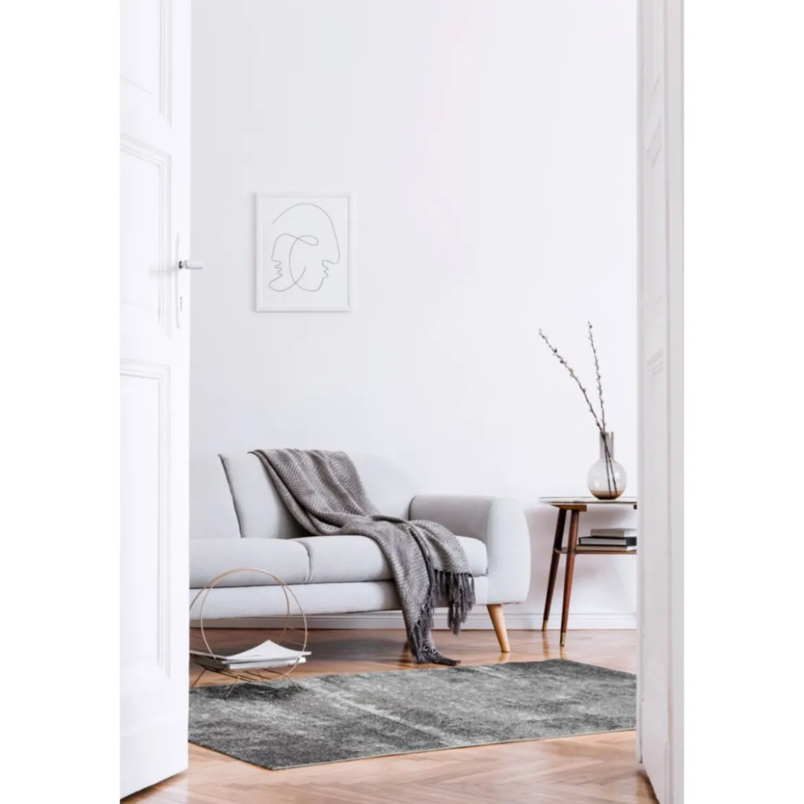 andiamo Teppich Luna 60x110 cm grau