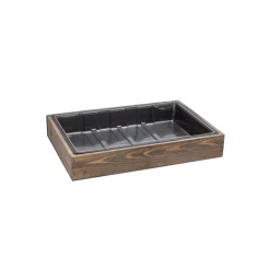Anzuchtholzkiste 24er Topfplatte 35x24x6cm