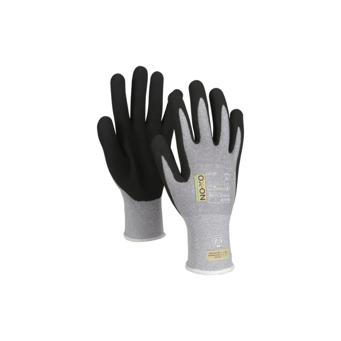 Arbeitshandschuh Recycle Comfort 16302 grau