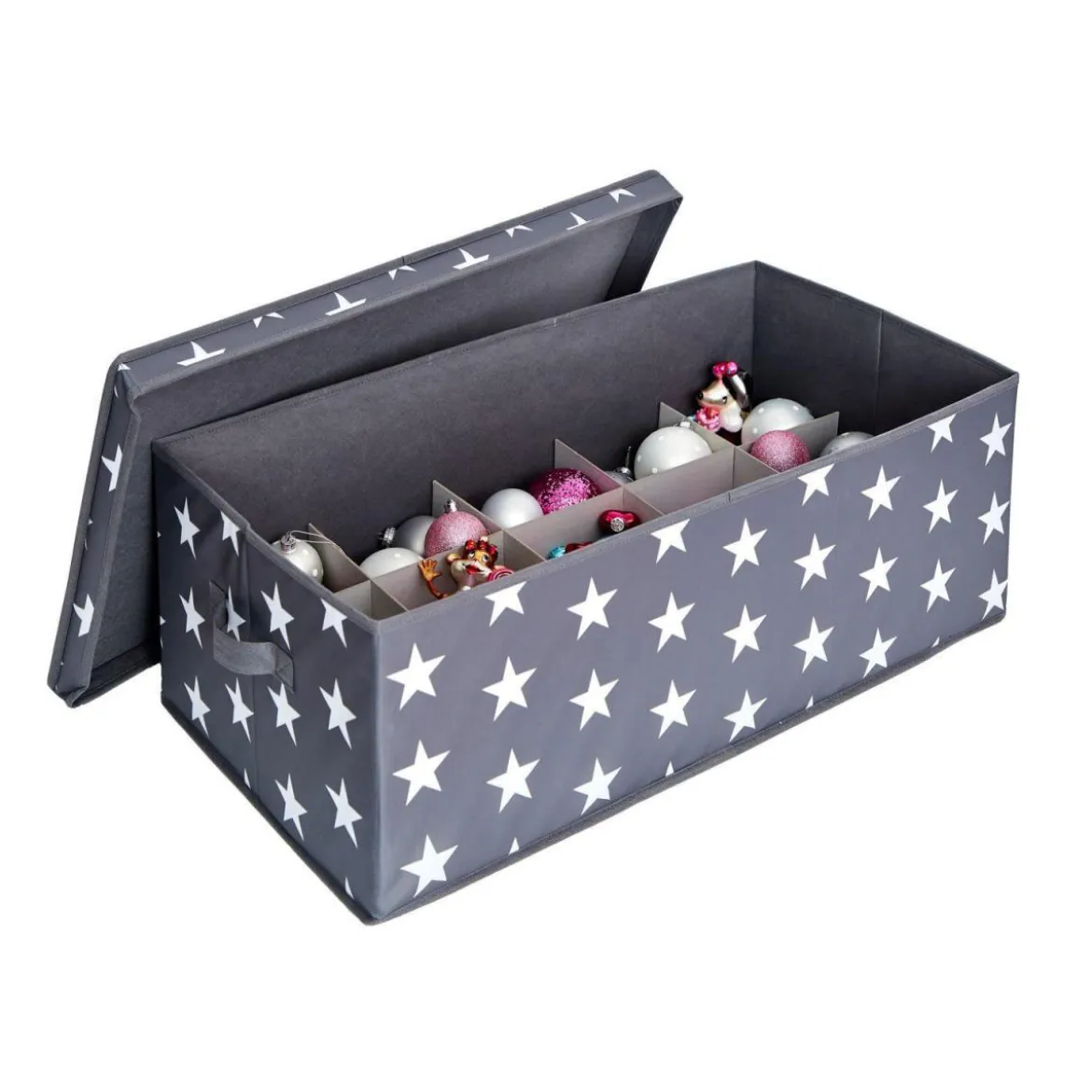 Aufbewahrungsbox für z.B Weihnachtskugeln weiß 30 Fächer