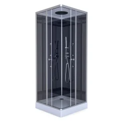 Aurlane Komplettdusche Colours Black 90 x 90 x 215 cm