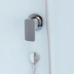 Aurlane Komplettdusche Essential, eckig, Farbe: Silber, 85x85x197,5cm