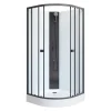 Aurlane Komplettdusche White Circle, rund, Farbe: Schwarz/weiss, 85x85x197,5cm