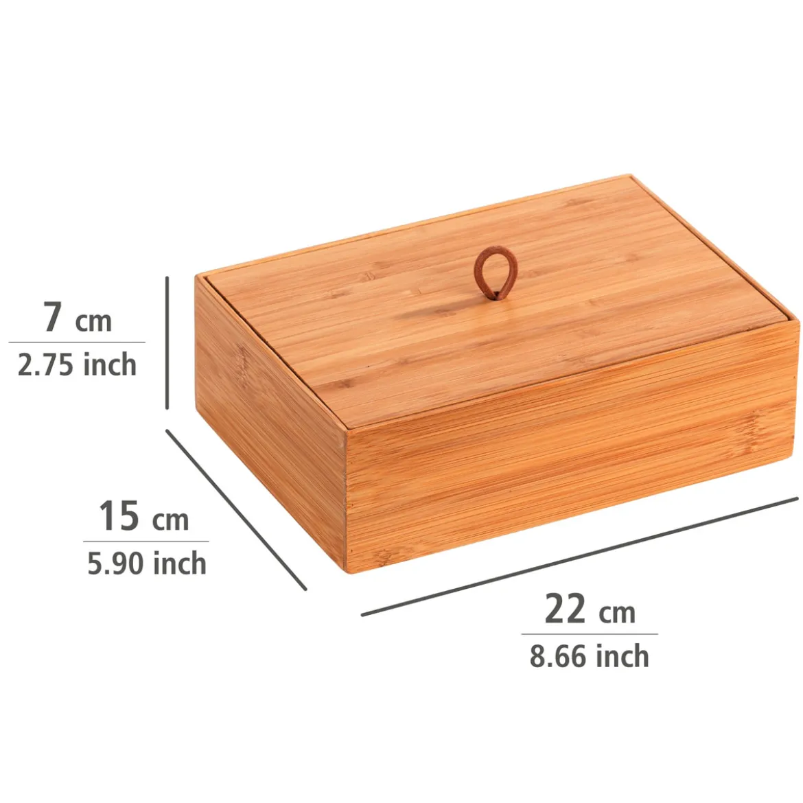 Badbox mit Deckel L Mod. Terra, Bambu