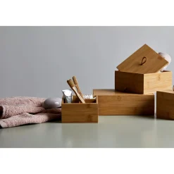 Badbox mit Deckel M Mod. Terra, Bambu