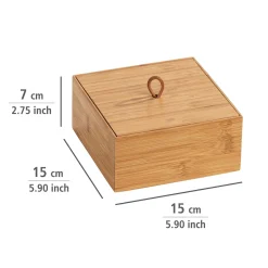 Badbox mit Deckel M Mod. Terra, Bambu