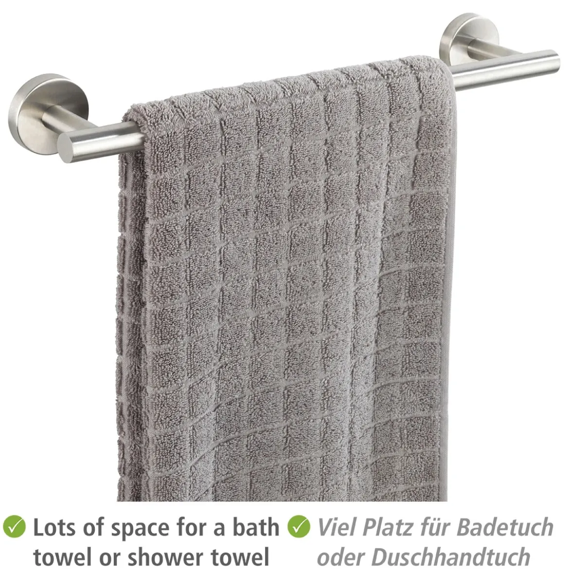 Badetuchstange 40 cm , Bosio Edelst.matt