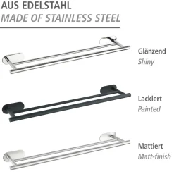 Badetuchstange Duo Orea Matt Turbo-LockEdelstahl