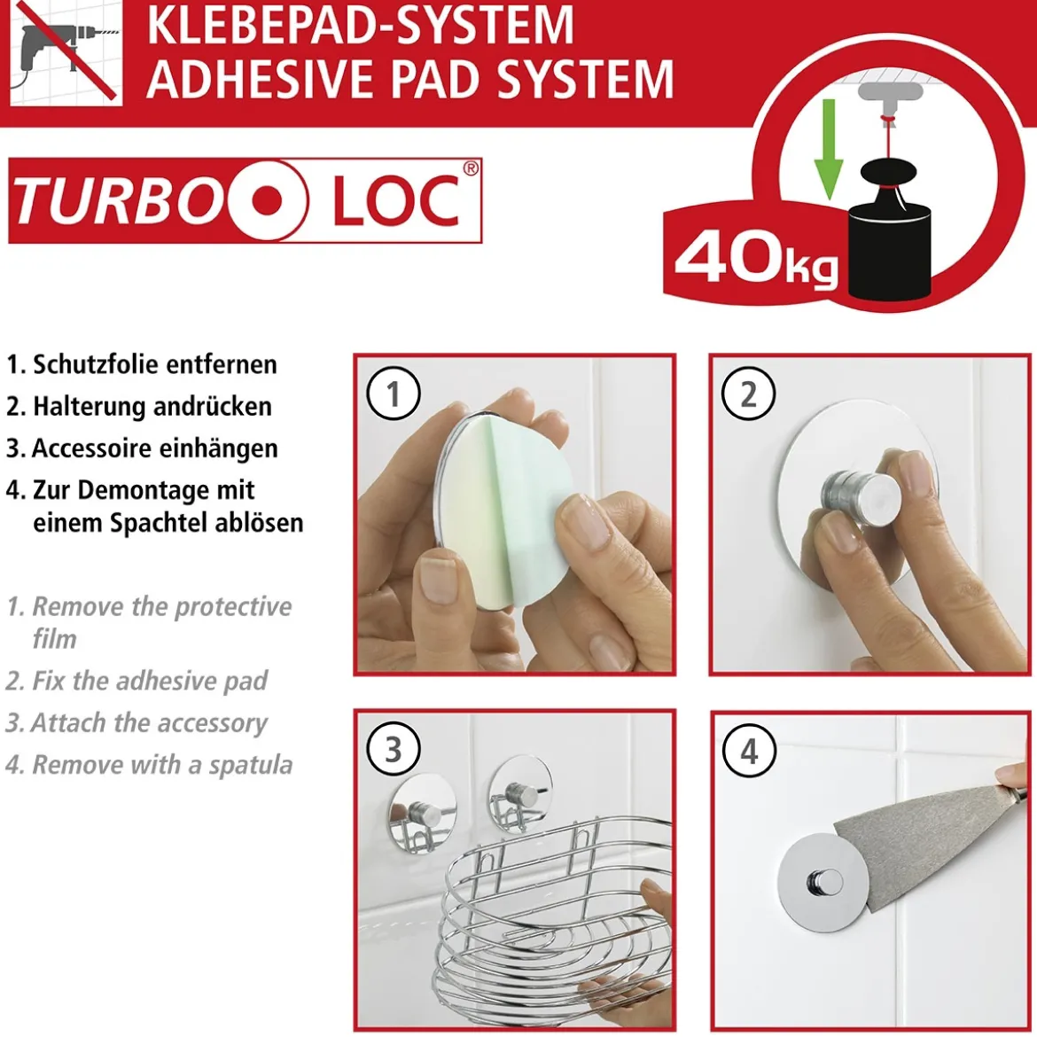 Badetuchstange Uno 40 cm Orea MattTurbo-Lock Edelstahl
