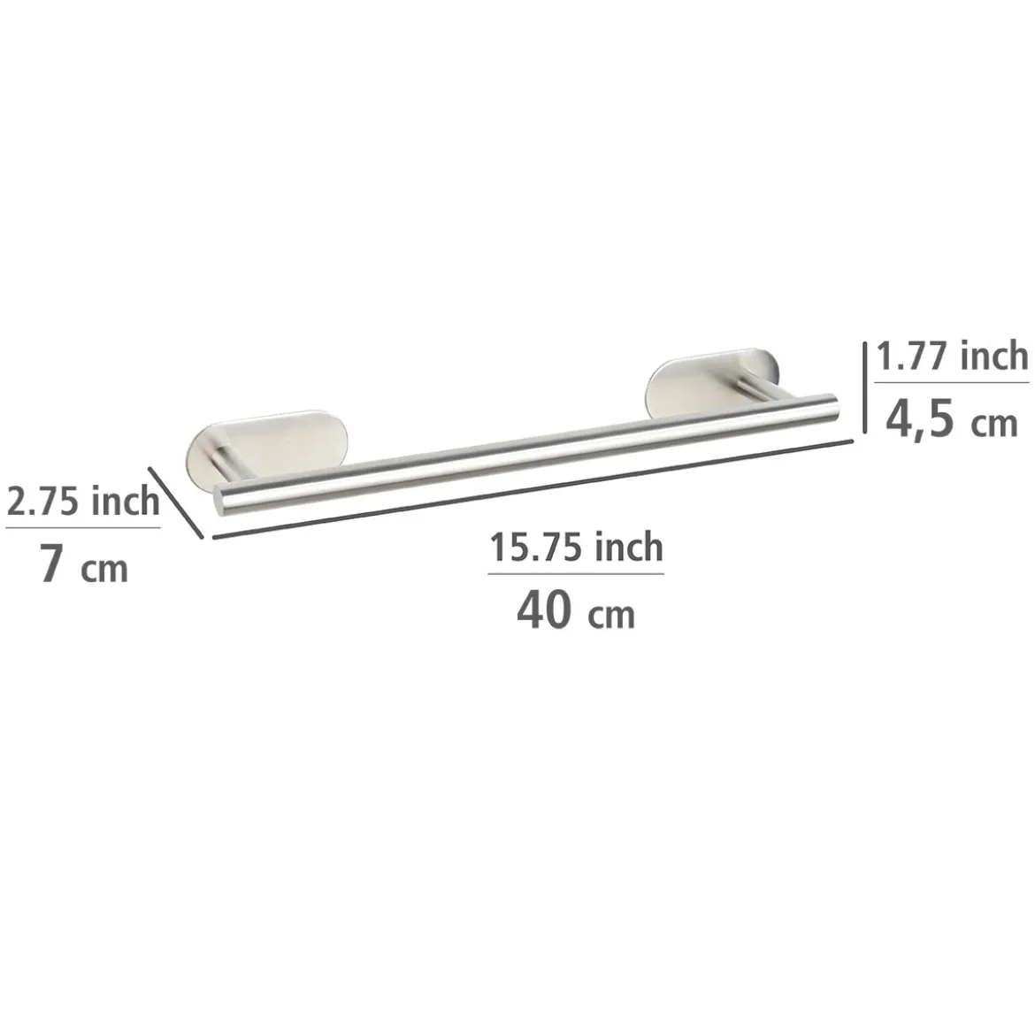 Badetuchstange Uno 40 cm Orea MattTurbo-Lock Edelstahl