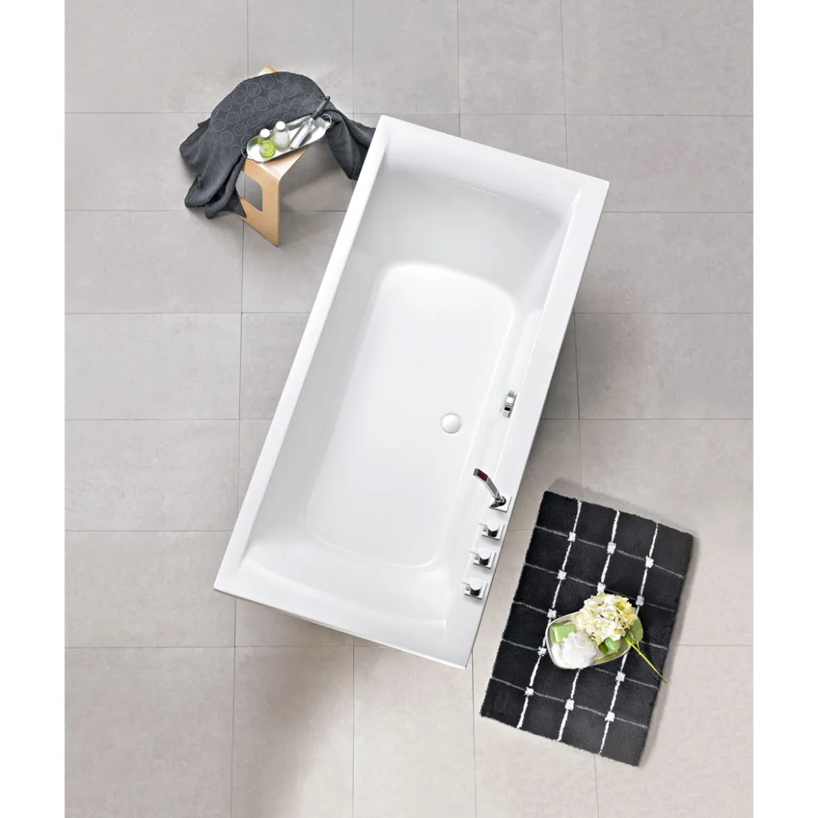 Badewanne Rosa 180x80 cm, weiss