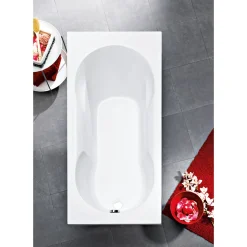 Badewannen-Set Nixe, 170x75cm,best. ausWanne, Wannenträger&Ab-Überlaufgarnitur