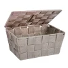 Badkorb mit Deckel M od. Adria, taupe