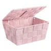 Badkorb mit Deckel Mod. Adria, rosa