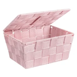 Badkorb mit Deckel Mod. Adria, rosa