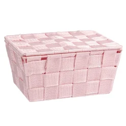 Badkorb mit Deckel Mod. Adria, rosa