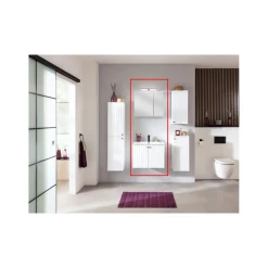 Badmöbel-Set Piet, Spiegelschrank + Waschtischunterschrank, inkl. LED-Aufsatzleuchte