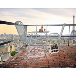Balkonhaengetisch XL Toulouse eisengrauca. 70x88x47-79 cm