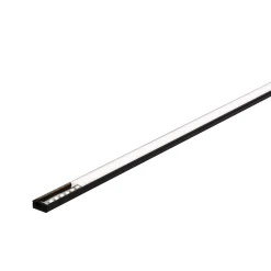 Base Profil mit weissem Diffusor 2 mschwarz eloxiert/weiss Alu/Kunststoff
