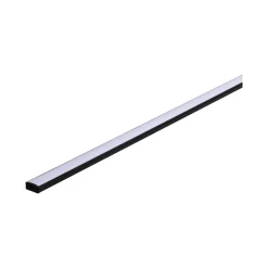 Base Profil mit weissem Diffusor 2 mschwarz eloxiert/weiss Alu/Kunststoff