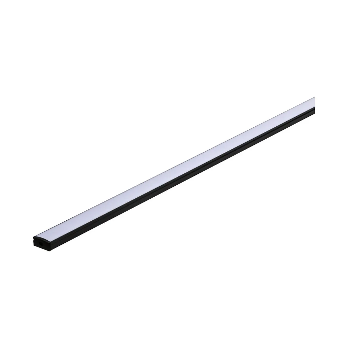 Base Profil mit weissem Diffusor 2 mschwarz eloxiert/weiss Alu/Kunststoff