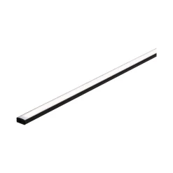 Base Profil mit weissem Diffusor 2 mschwarz eloxiert/weiss Alu/Kunststoff