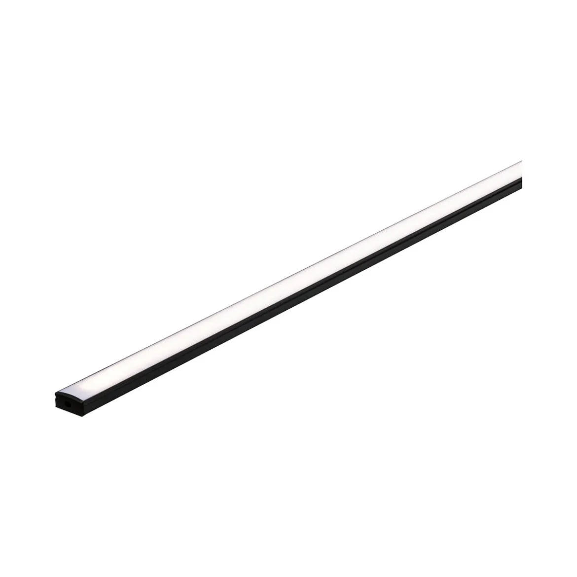 Base Profil mit weissem Diffusor 2 mschwarz eloxiert/weiss Alu/Kunststoff