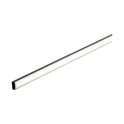 Base Profil mit weissem Diffusor 2 mschwarz eloxiert/weiss Alu/Kunststoff