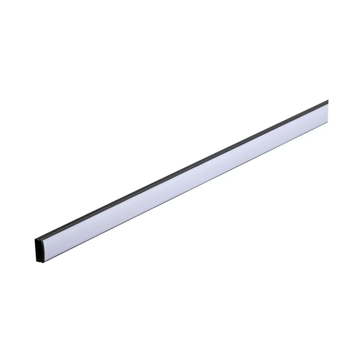 Base Profil mit weissem Diffusor 2 mschwarz eloxiert/weiss Alu/Kunststoff