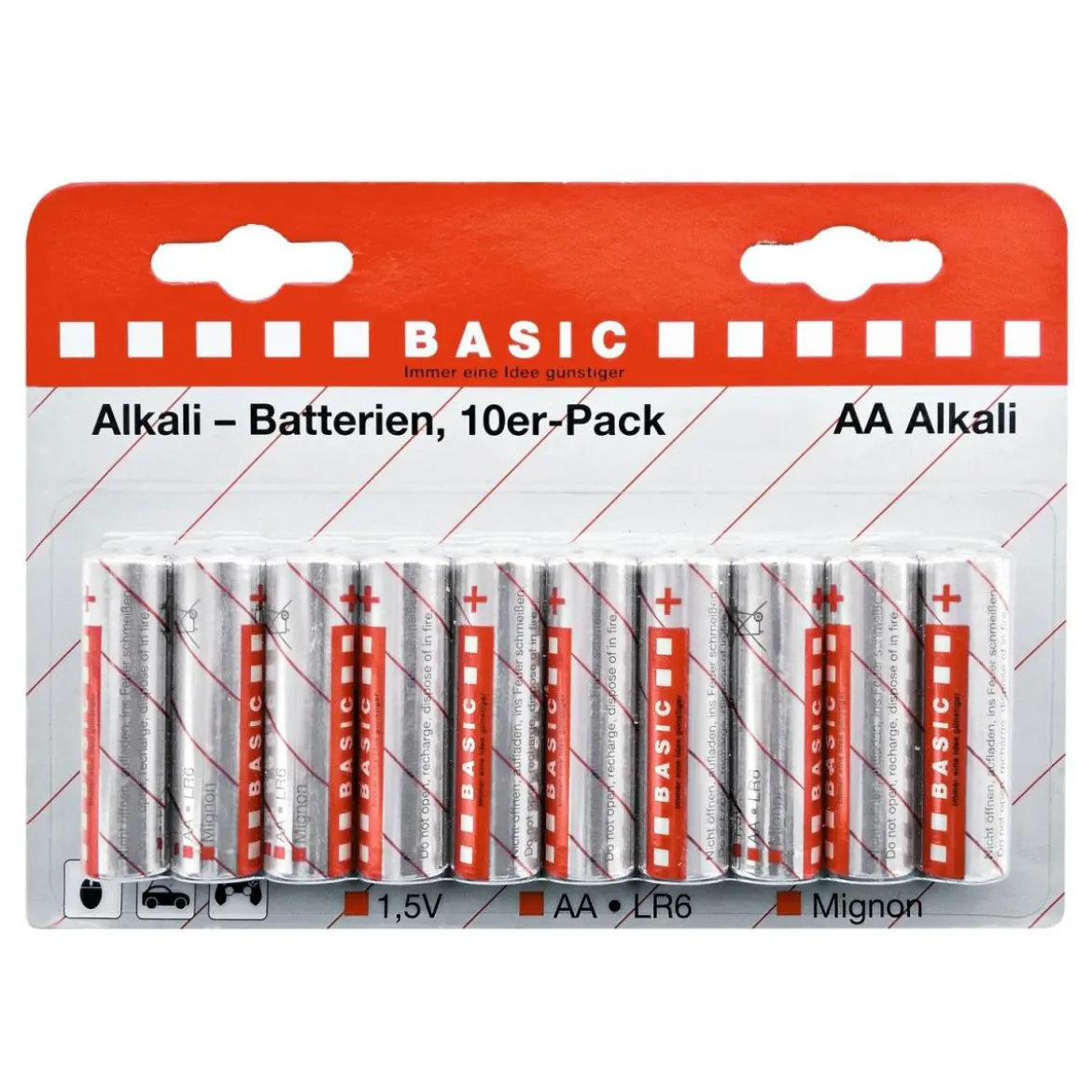 Basic Batterie Alkaline AA 10Stk.