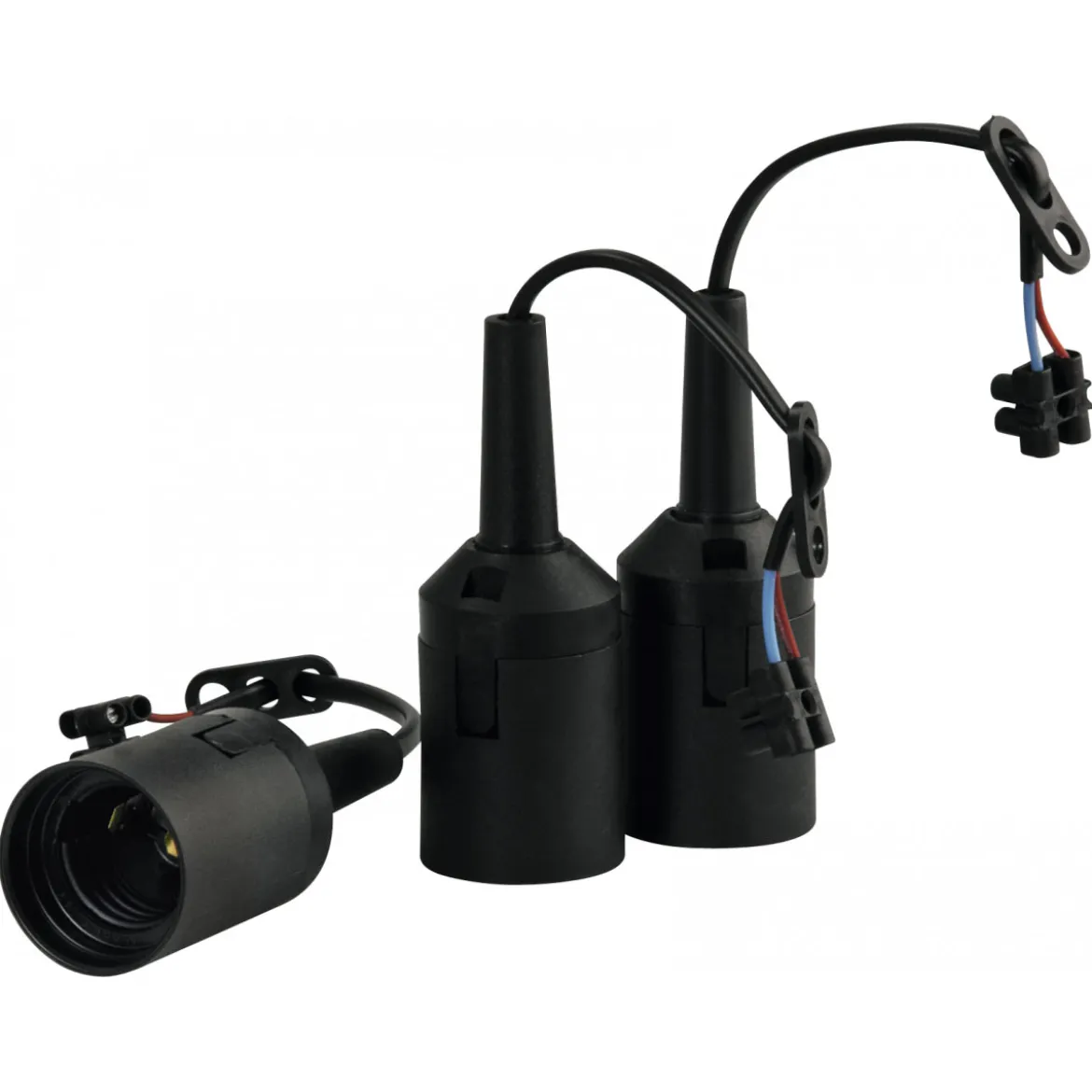 Basic Lampenfassungsset schwarz 3er-Pack