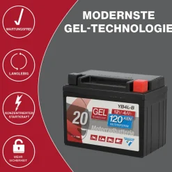 Batterie GEL YB4L-B 4Ah 120 A