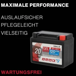 Batterie GEL YB4L-B 4Ah 120 A