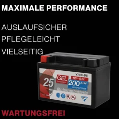 Batterie GEL YTX9-BS 9Ah 200A